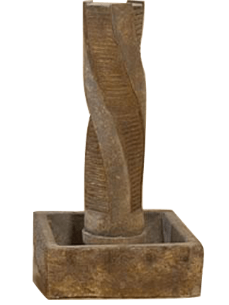 Twist Texture Outdoor Cast Stone Garden Fountain No Ball Fountain Tuscan